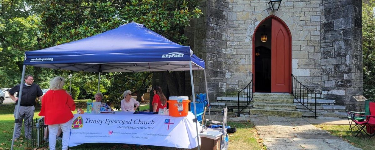 Volunteers from Trinity Church at the Shepherdstown Street Fest